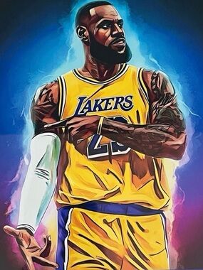 Basketball LA Lakers 8x10 NBA Photo Poster Print Artwork Lebron James